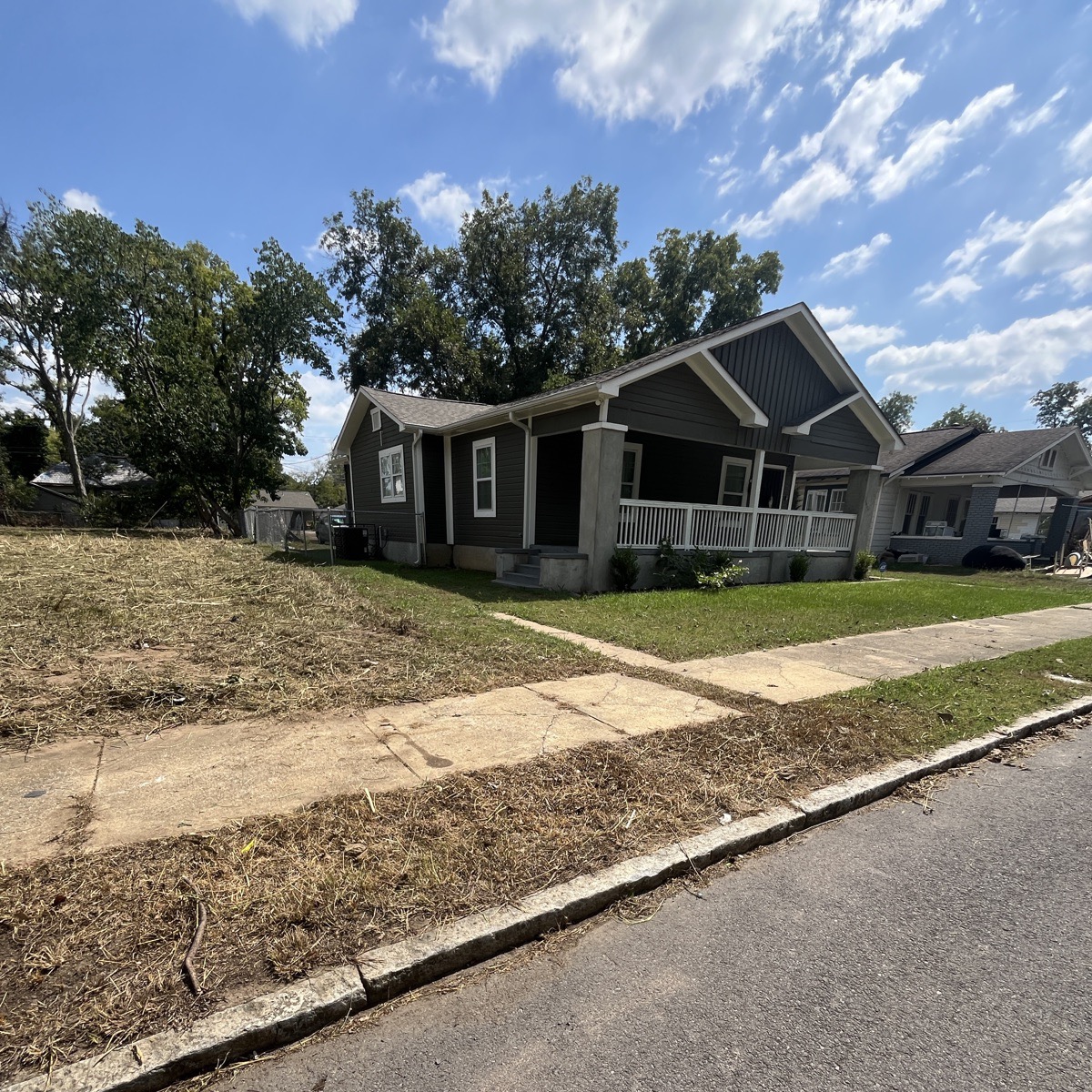 Lot edge cut back, after vegetation condition